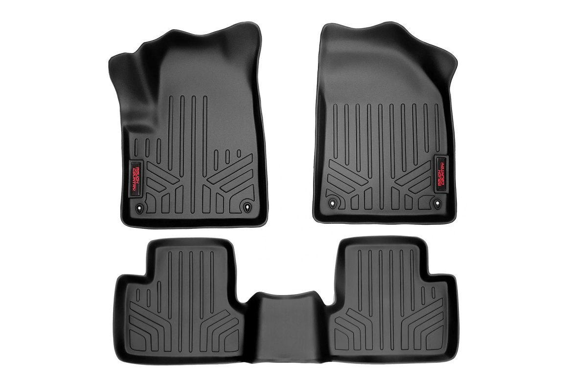 Jeep Cherokee Floor Mats - Front + Rear - Rough Country - Floor Armor - '14-'23